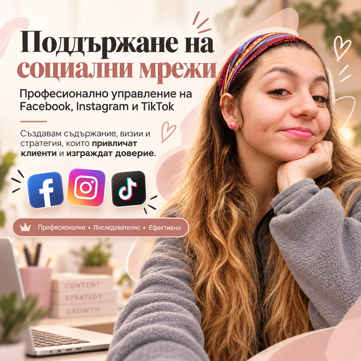 Услуга: Ще поддържам социалните ви мрежи.